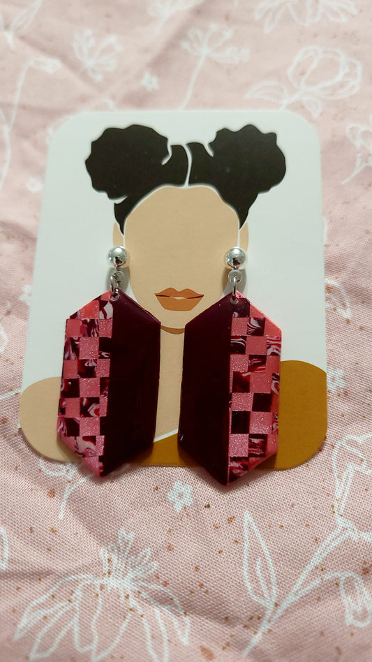 Checker+Solid Duo ll Earrings